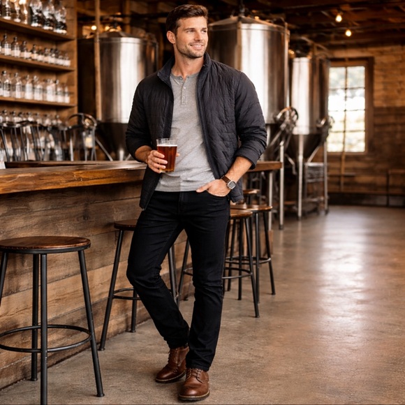 Lucky Brand 121 Slim Straight Black Jeans 36x30 Mens - Picture 2 of 7